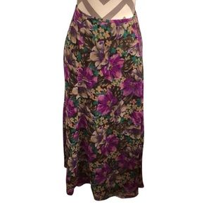 ➕Silk Floral Skirt-138